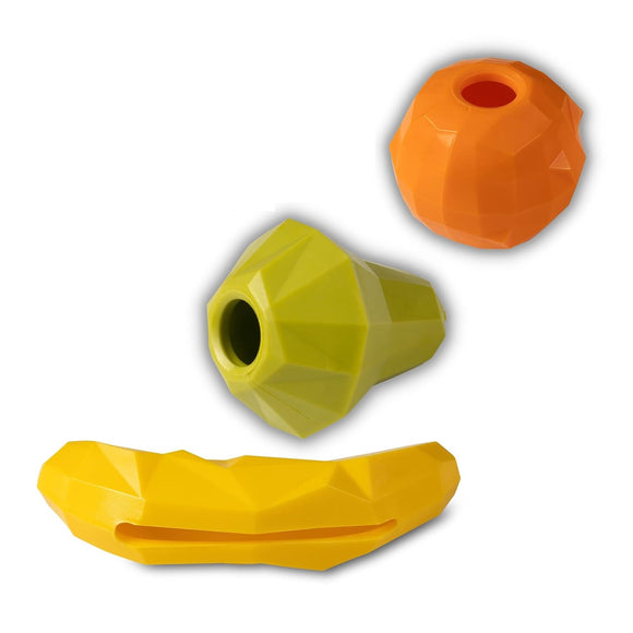 Nuzzle Puzzle Puppy Banana Treat Toy – Bouncing Floating Chew, 14cm, Banana Shape