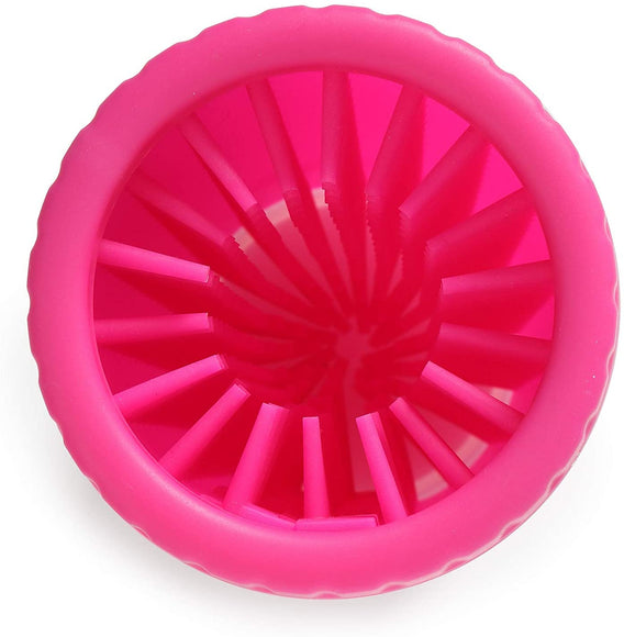Dexas Mudbuster Paw Cleaner Medium – Silicone Cleaning Cup, Fuchsia, Easy-Use Design