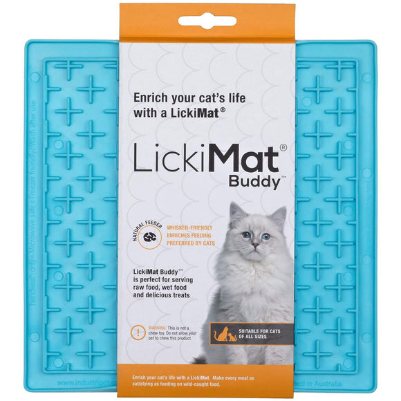 LickiMat Classic Buddy Cat Licking Mat – Soft Textured Silicone, Purple, Calming Enrichment