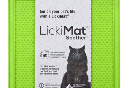 LickiMat Classic Soother Cat Licking Mat – Soft Textured Silicone, Purple, Calming Design