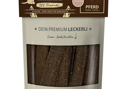 Escapure Premium Pferd Banderl – Horse Meat Strips, Hypoallergenic Treats, 150g