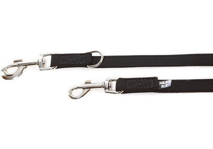 Julius K9 Color & Gray Supergrip Leash 2x220cm – Removable Anti-Slip Black Lead, Durable Design