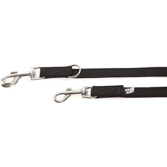 Julius K9 Color & Gray Supergrip Leash 2x220cm – Removable Anti-Slip Black Lead, Durable Design
