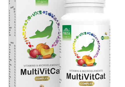 Pokusa MultiVit Cat Tablets – Complete Vitamin, Mineral and Amino Acid Supplement, 300 Count