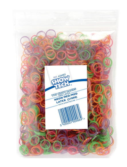 Show Tech Latex Rubber Bands – Assorted Colors, 0.8 cm Diameter, 100 Pack