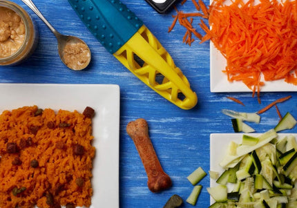 Nuzzle Puzzle Stick 23cm – Bouncing Floating Squeaker Toy with Treat Holder, Durable Design