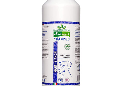 Baldecchi White Hair Bath Shampoo – Brightening Concentrate for White and Light Coats, 1L