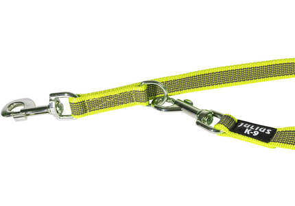 Julius K9 Color & Gray Supergrip Leash 2x220cm – Removable Anti-Slip Black Lead, Durable Design