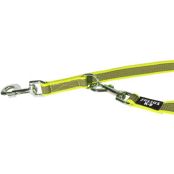 Julius K9 Color & Gray Supergrip Leash 2x220cm – Removable Anti-Slip Black Lead, Durable Design