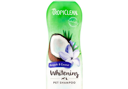Tropiclean Awapuhi & Coconut Shampoo – Brightening Formula for White and Light Coats, 355ml