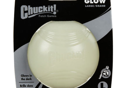 Chuckit! Max Glow Ball Large – Fluorescent 7.6cm Glowing Toy, Durable Nighttime Play