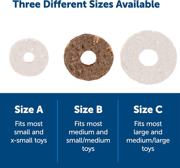 PetSafe Natural Rawhide Rings – Meaty Chew Treats, 16 Pack, Large Size