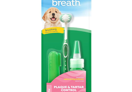 Tropiclean Oral Care Kit Puppy – Gentle Dental Cleaning Set with Toothbrush and Toothpaste