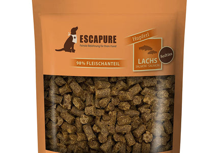 Escapure Hupferl Softies Lachs – Soft Salmon Treats, 98% Fish, 150g, Gentle Formula