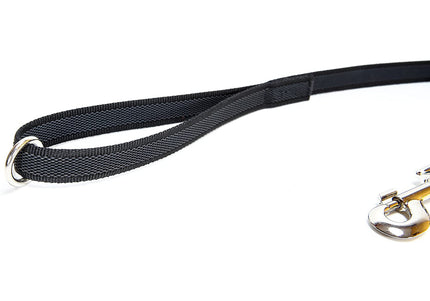 Julius K9 Color & Gray Supergrip Leash – Black, 2x120cm, Anti-Slip with Handle and Ring