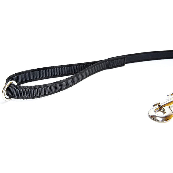 Julius K9 Color & Gray Supergrip Leash – Black, 2x120cm, Anti-Slip with Handle and Ring