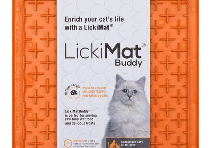 LickiMat Classic Buddy Cat Licking Mat – Soft Textured Silicone, Purple, Calming Enrichment