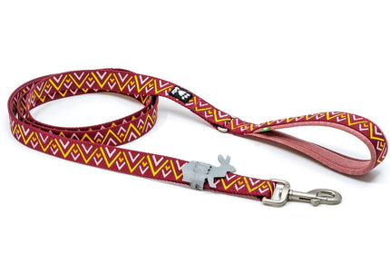 Hurtta Razzle Dazzle Standard Leash 180cm x 25mm – Soft Handle, Raspberry Color, Comfortable Grip