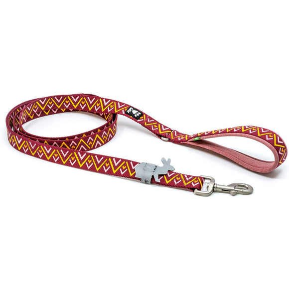 Hurtta Razzle Dazzle Standard Leash 180cm x 25mm – Soft Handle, Raspberry Color, Comfortable Grip