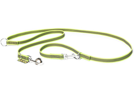 Julius K9 Color & Gray Supergrip Leash 2x220cm – Removable Anti-Slip Black Lead, Durable Design