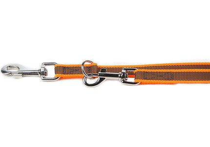 Julius K9 Color & Gray Supergrip Leash 2x220cm – Removable Anti-Slip Black Lead, Durable Design