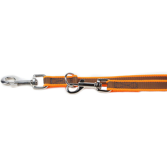 Julius K9 Color & Gray Supergrip Leash 2x220cm – Removable Anti-Slip Black Lead, Durable Design