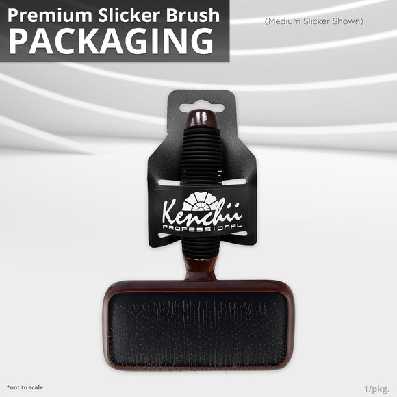 Kenchii Slicker Brush – Elegant Maple Wood Grooming Brush, Large Size, Ergonomic Design