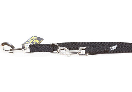 Julius K9 Color & Gray Supergrip Leash 2x220cm – Removable Anti-Slip Black Lead, Durable Design