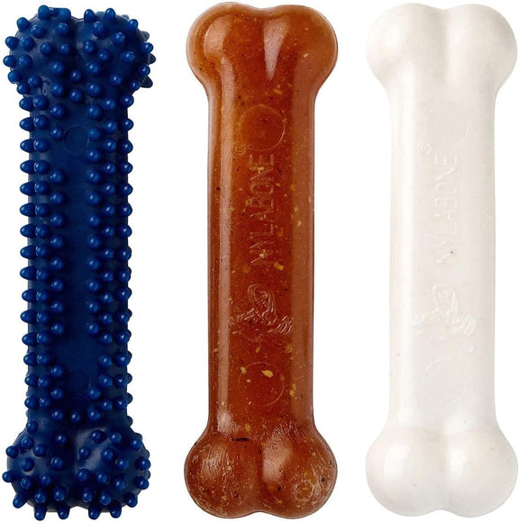 Nylabone Chicken Starter Kit S – Three-Piece Puppy Chew Set, Durable and Tasty