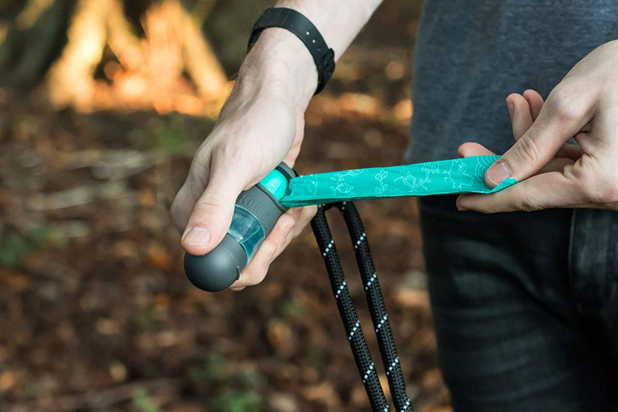 KONG Mini HandiPOD Interchangeable Starter Kit – Compact Bag Dispenser with Disinfectant and Flashlight