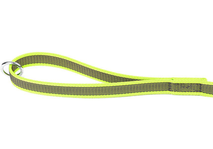 Julius K9 Color & Gray Supergrip Leash – Neon Yellow, Anti-Slip, 120cm x 14mm, Ergonomic Handle