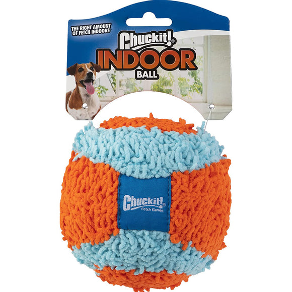 Chuckit! Indoor Ball 12cm – Soft Lightweight Toy, Quiet Bounce for Indoor Play