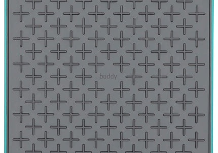 LickiMat Tuff Buddy Cat Licking Mat – Hard Textured Turquoise Design, Durable and Entertaining