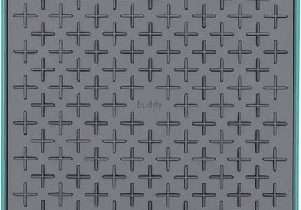 LickiMat Tuff Buddy Hard Licking Mat – Durable Cross Pattern Design, Red Color