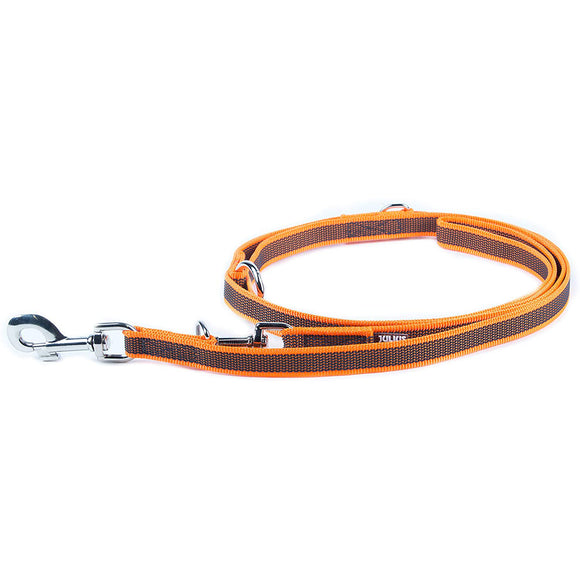 Julius K9 Color & Gray Supergrip Leash 2x220cm – Removable Anti-Slip Black Lead, Durable Design