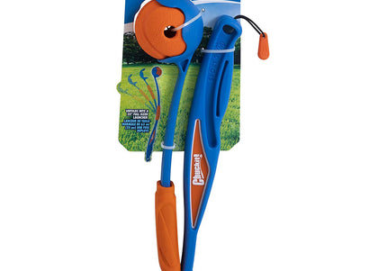 Chuckit! Fetch & Fold Ball Launcher – Foldable Design with Ball Included, Lightweight and Portable