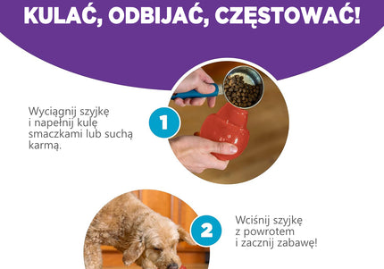 Outward Hound Lil Snoop Treat Dispensing Rubber Ball – Interactive Durable Dog Toy