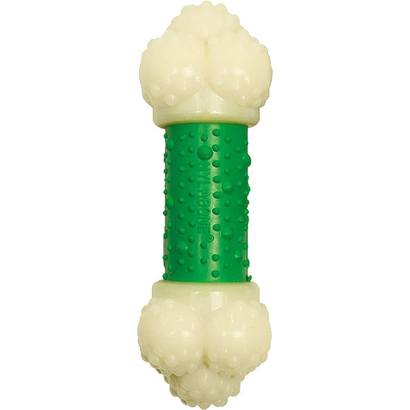 Nylabone Extreme Double Action Chew – Varied Texture, Bacon and Mint Flavor, Medium Size