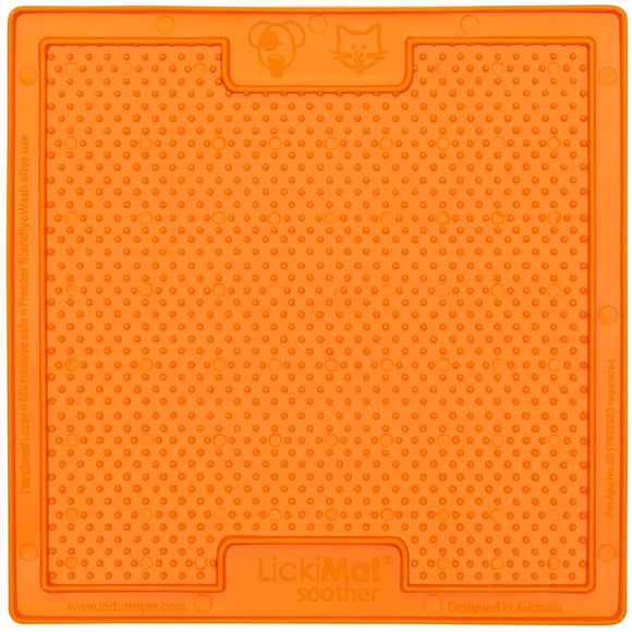 LickiMat Classic Soother Cat Licking Mat – Soft Textured Silicone, Purple, Calming Design