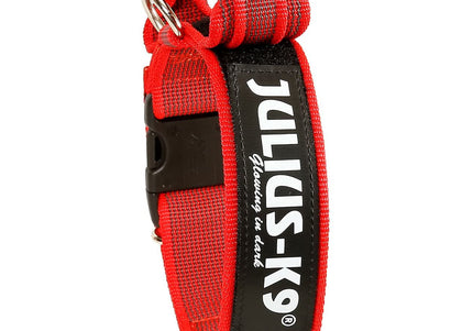 Julius K9 Color&Gray Collar with Handle – 50mm Wide, Safety Lock, Black, Durable Design