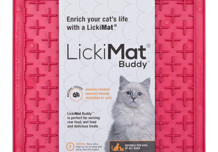 LickiMat Classic Buddy Cat Licking Mat – Soft Textured Silicone, Purple, Calming Enrichment