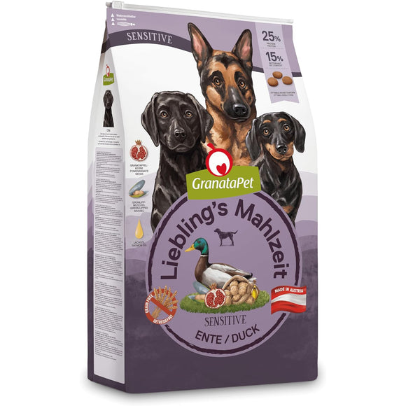 GranataPet Sensitive Duck Grain-Free Dry Dog Food – 10kg, Gentle Digestive Formula