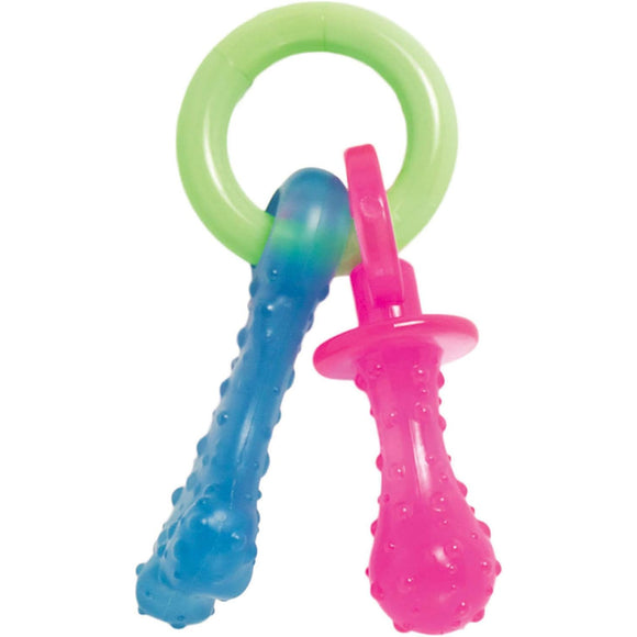 Nylabone Bacon Puppy Pacifier Chew – Flexible Scented Teething Toy with Bacon Aroma