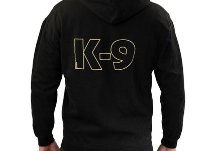 Julius-K9 Full-Zip Hoodie Unit Black/Gold – Comfortable Cotton Blend, Small Size, Stylish Trainer Apparel