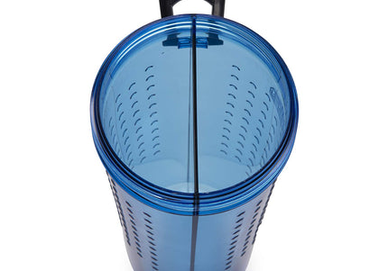 Dexas Snack-Duo Dual-Chamber Bottle – Food and Water Storage with Silicone Bowl, Fuchsia