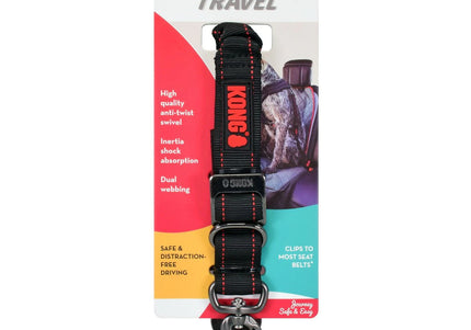 KONG Travel Deluxe Swivel Tether – Cushioned Car Seat Belt with Adjustable Safety Clip