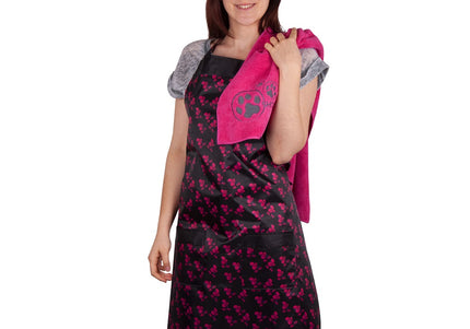 Tikima Waterproof Poodle Grooming Apron – Durable Water-Resistant Design with Fun Poodle Print