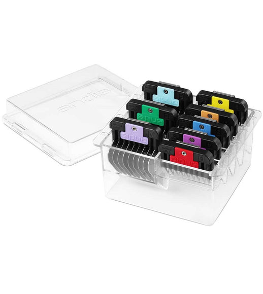 Andis Steel Animal Comb Set – 8 Professional Spacers with Durable Plastic Storage Case