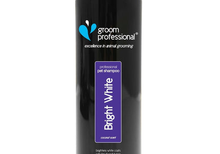 Groom Professional Bright White Shampoo – Concentrated Formula for White and Light Coats, 1L