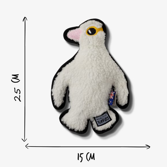 Resploot Tuffles Penguin Dog Toy – Durable Recycled Material with Squeaker